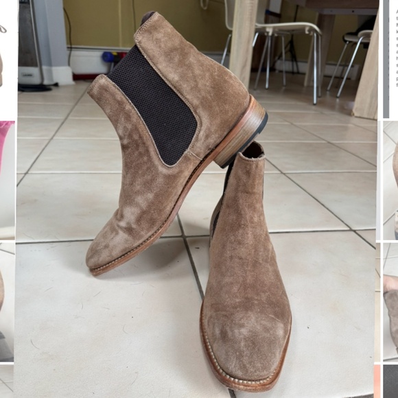 John Varvatos Brown Suede Chelsea Boots in 10.5 main image 5